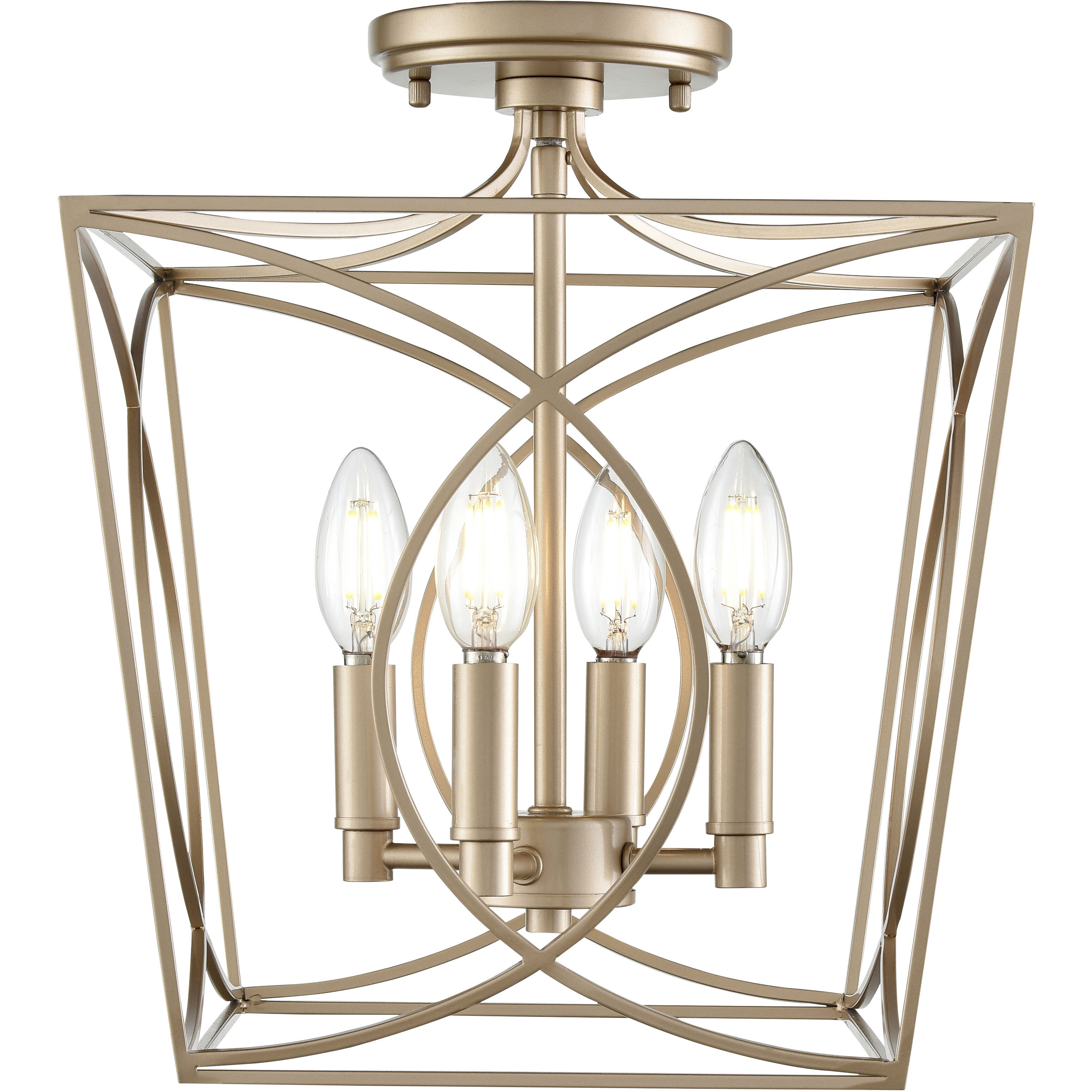 Tracy 4 Light 12.00 inch Semi-Flush Mount